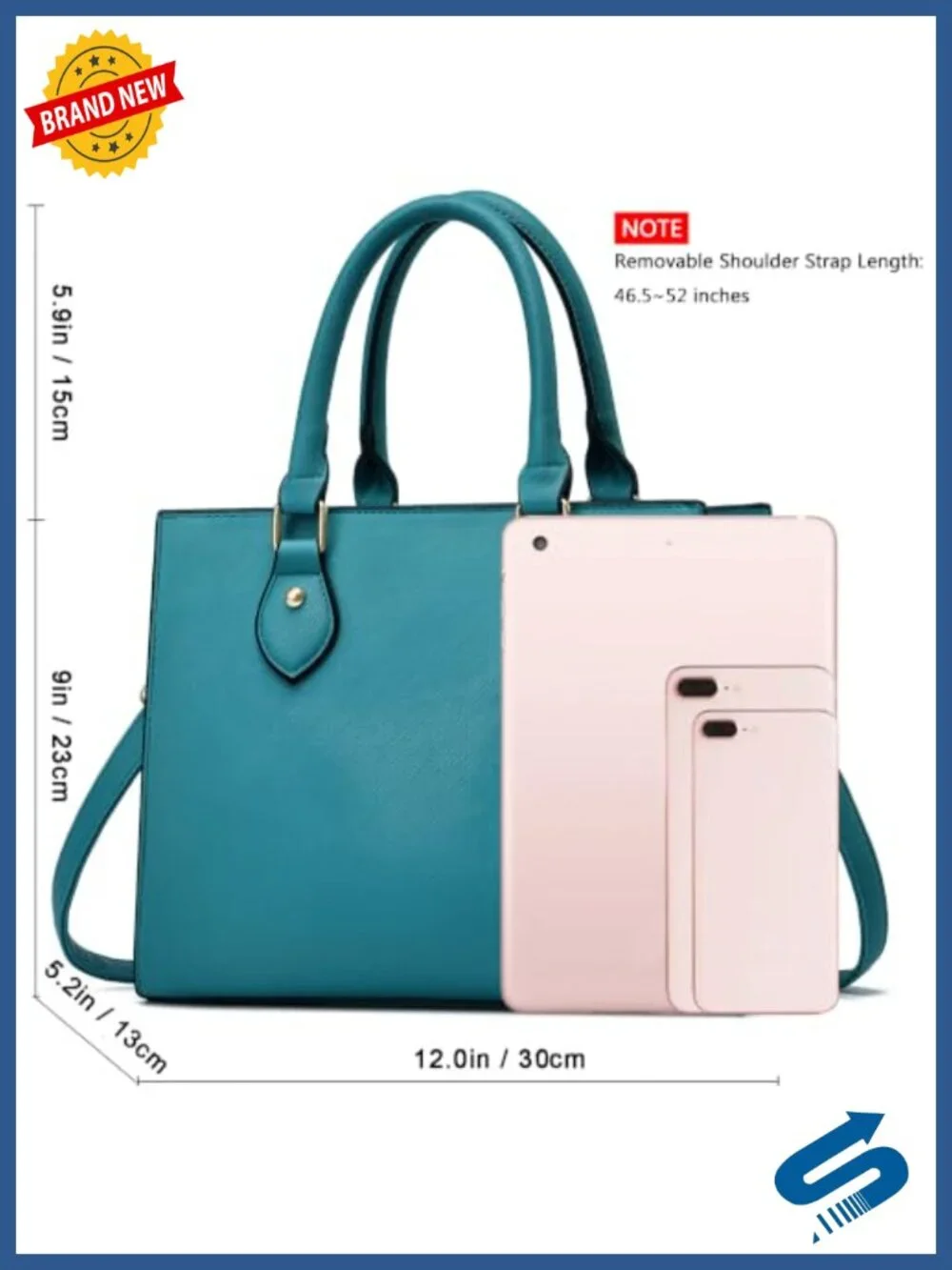 PU Leather Crossbody Tote Satchel Shoulder Bag with Top Handle